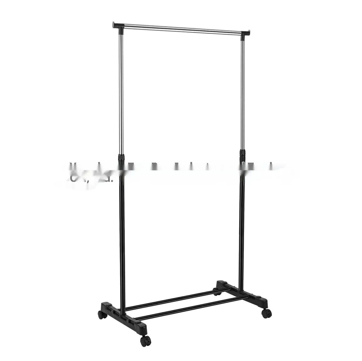 Stainless steel floor laundry rack, 78x42cm base, adjustable 80-160cm height, modern simplicity style