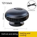 Black ABS plastic car warm air blower heater with long power cable for 12V and 24V vehicles