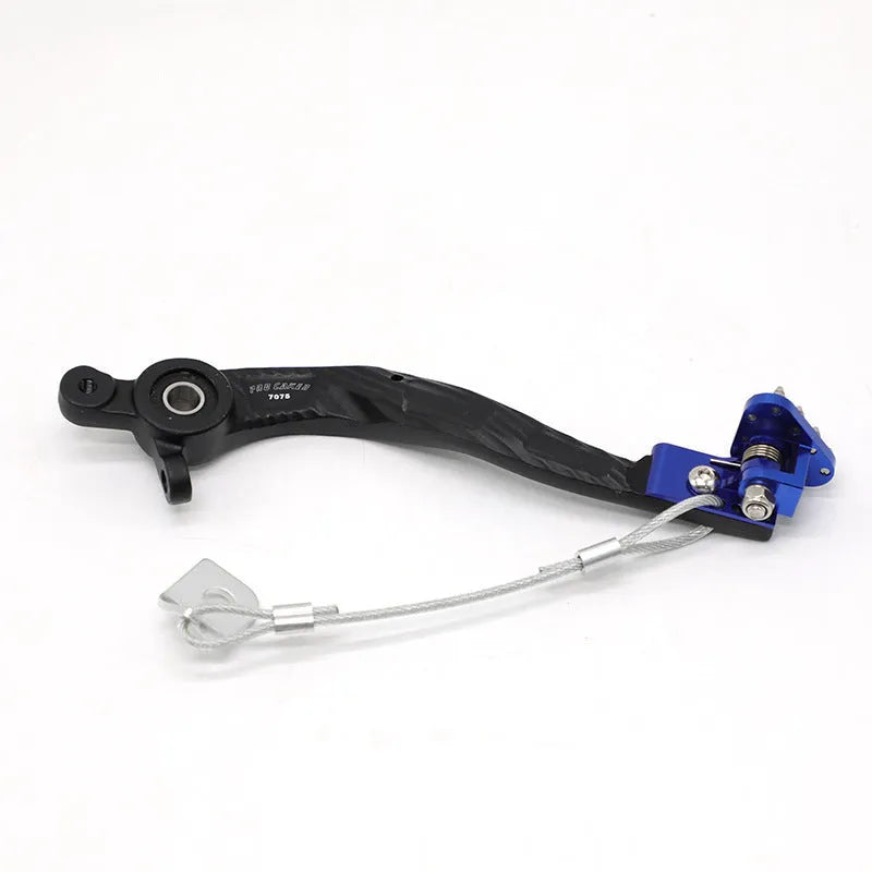 Blue KTM02 aluminium roped brake pedal for off-road motorcycle modification