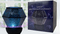 Children's rotating star night light projecting dreamlike starlight in a bedroom