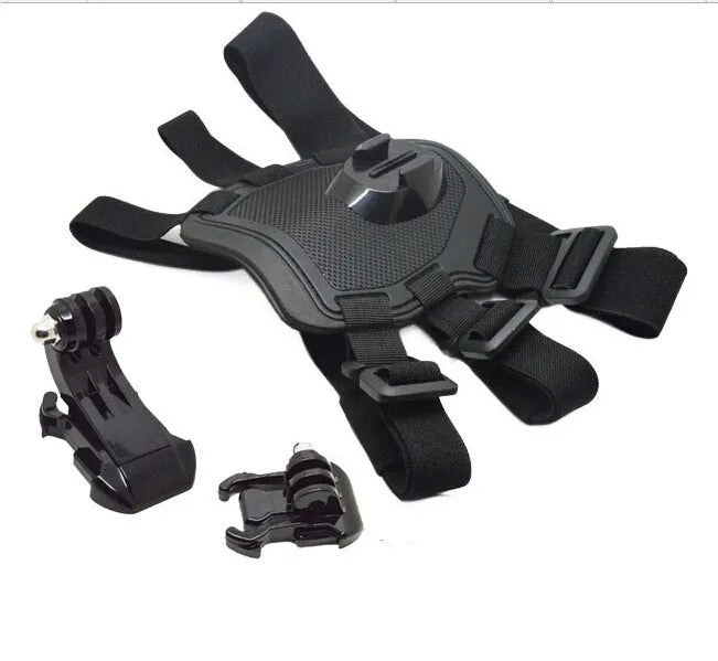 GoPro dog chest strap back mount adjustable for large medium small dogs black colour