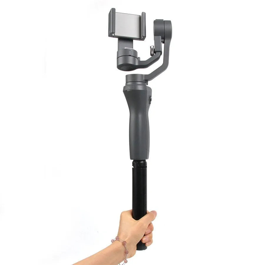 Black aluminium alloy mobile tripod handheld stabiliser for Apple iPhone smartphones