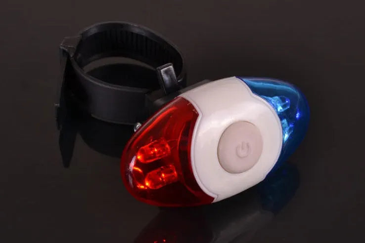 4LED red and blue bicycle tail light with adjustable mounting base