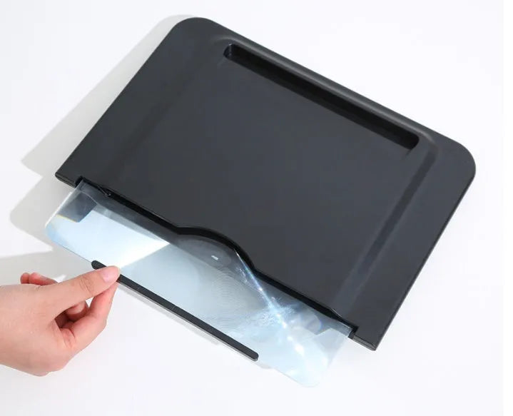 12-inch pull-out horizontal and vertical screen amplifier 3D bracket in black with Fresnel lens