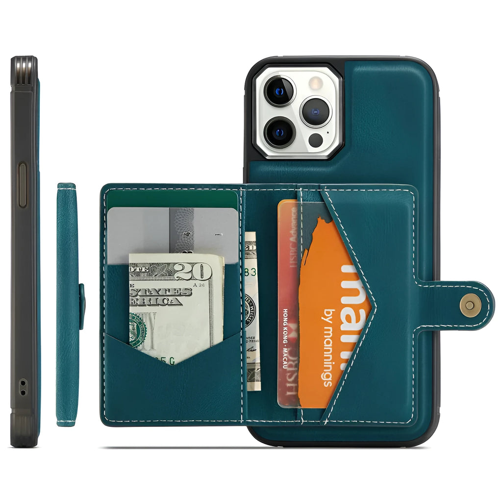 Doka Wallet XR magnetic phone case with card holder in imitation leather for iPhone and Samsung