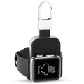 Black Apple Watch portable wireless charger power bank with keychain loop