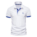 Men's slim fit T-shirt with deer embroidery on front in multiple colour options