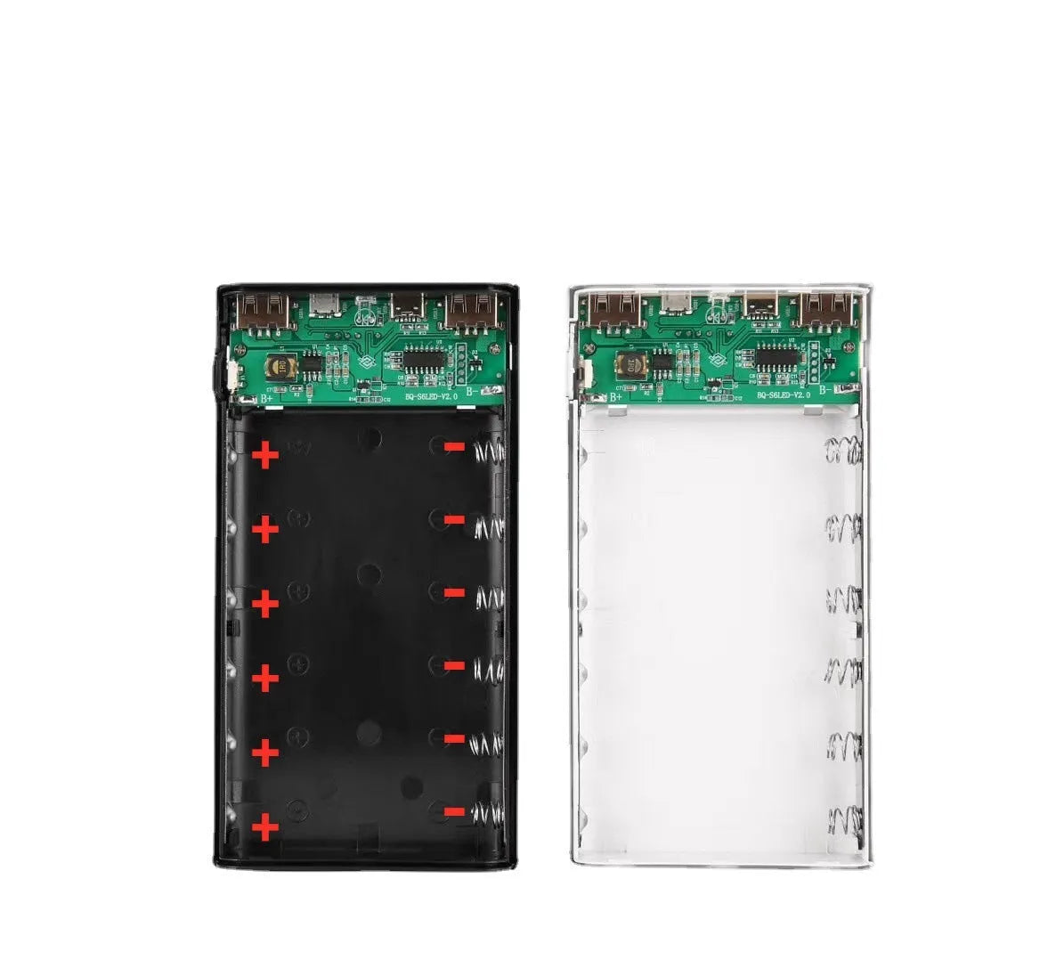 DIY digital display power bank kit with LCD screen and USB ports