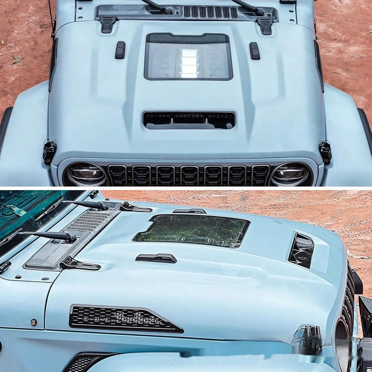 Black steel engine cover for 18-25 Jeep Wrangler engine housing