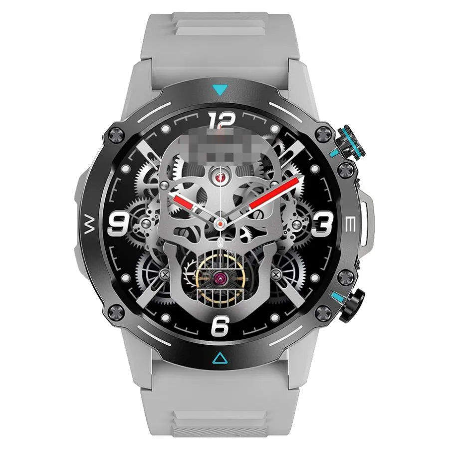 M42 smart watch with large AMOLED screen in black, sports IP68 waterproof design