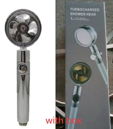 ABS water saving shower head with round head, chrome alloy finish, and 360-degree rotating joint