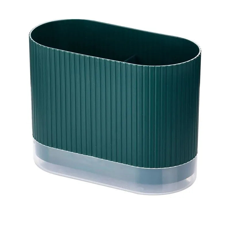 Modern plastic chopstick holder with cross-border drain design mounted on kitchen wall