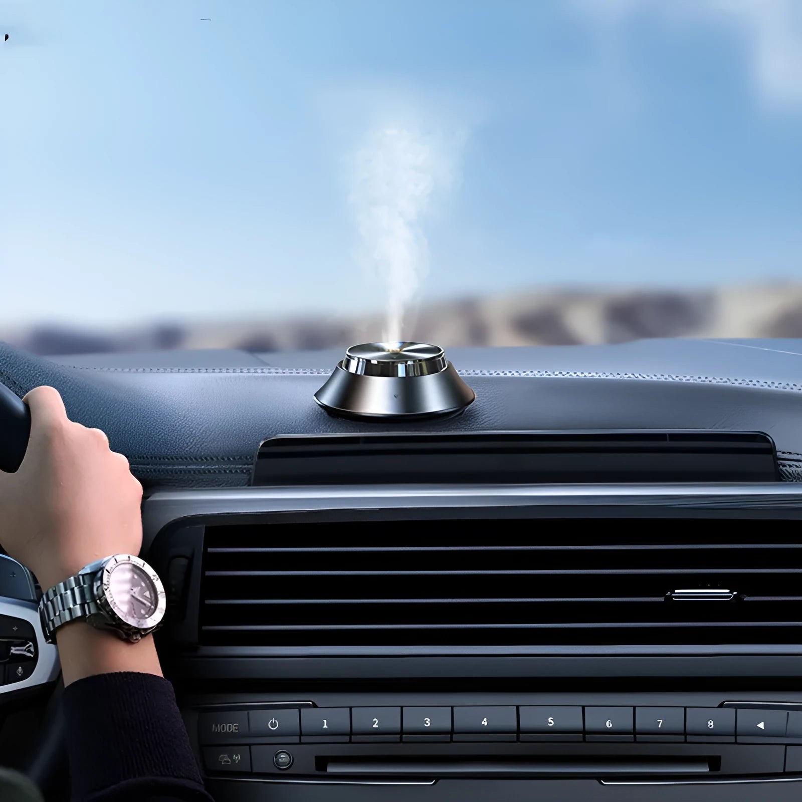 Black butterfly design car aromatherapy air purifier with USB cable and 50ml essential oil bottle