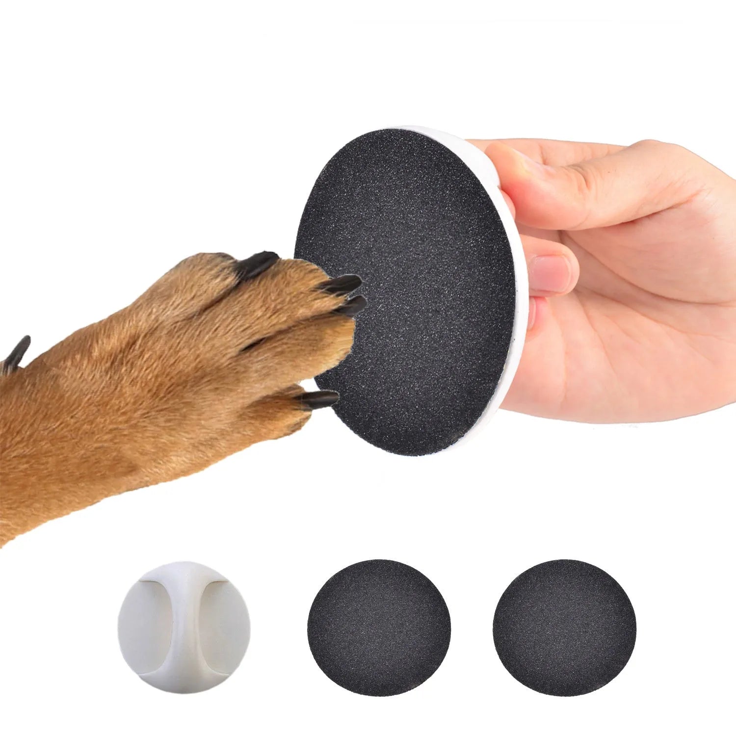 Dog nail scratch board with ergonomic handle in choice of colours