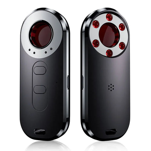 AK400 portable anti-spy detector showing compact design with frequency detection capabilities