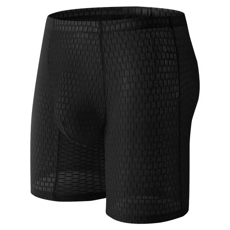 Men's solid colour lace shaping boxer shorts in white on a mannequin