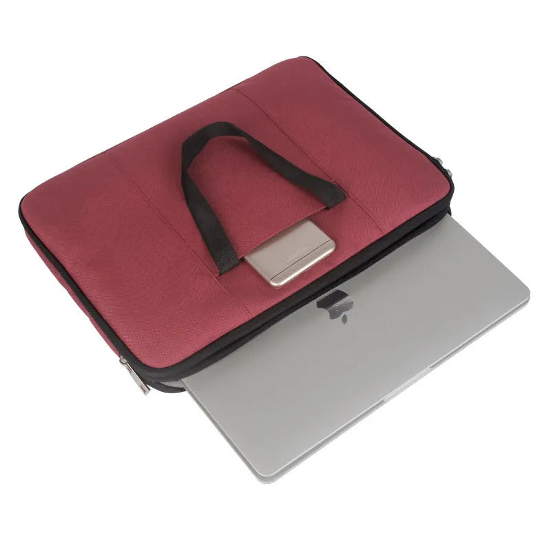 13.3 inch tablet cover hand scrub Oxford bag with zipper and soft handle in light grey
