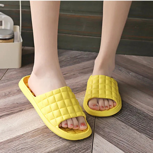 Unisex EVA waterproof non-slip flip-flop home slippers for bathroom use, available in six colours