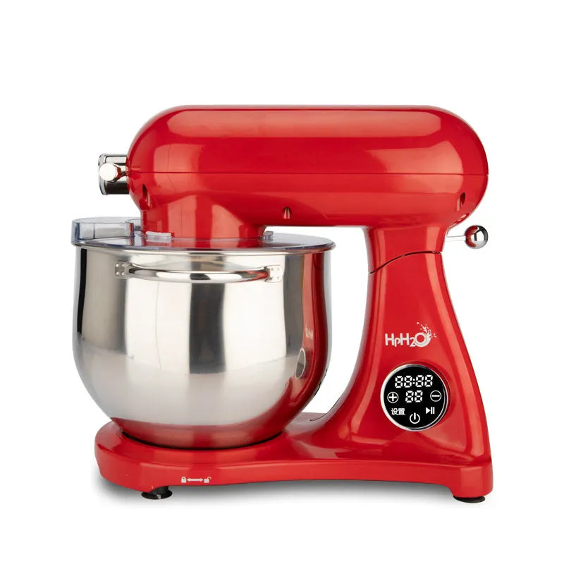 Red SM-1522ML 1800W stand mixer with 8L stainless steel bowl and three mixing attachments