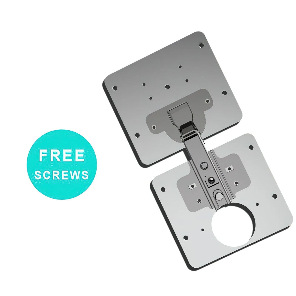 Stainless steel hinge repair installer with screws for cabinet door fixing
