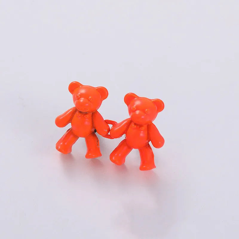 Cute bear alloy waist clip fastener for trousers, 40mm x 27mm, available in multiple colours