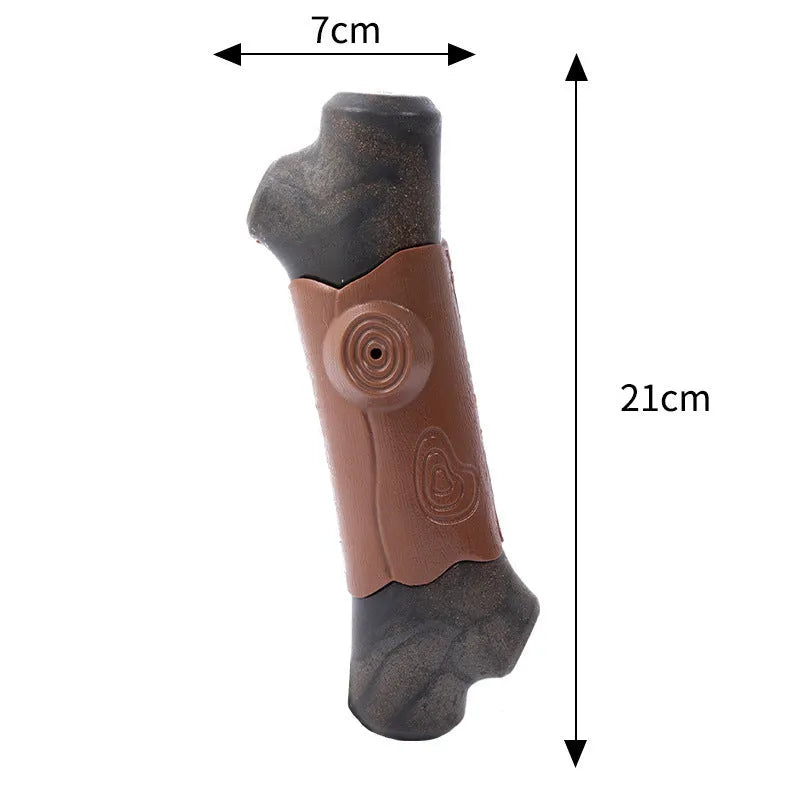Large bacon-flavoured squeaky nylon chew toy for aggressive chewing dogs