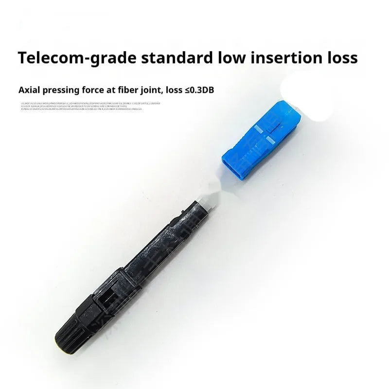 Plastic SC APC UPC fiber optic quick connector for FTTH field assembly