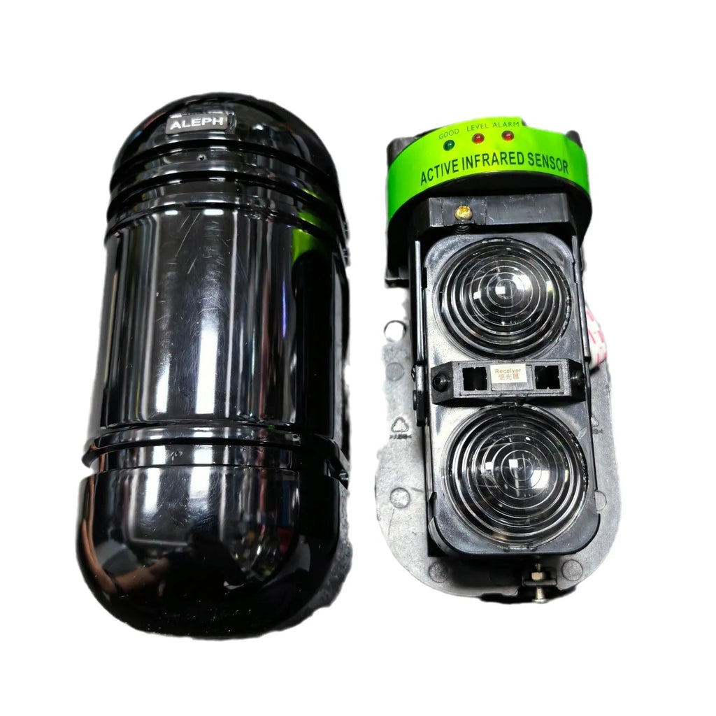 Black 2-beam infrared security detector for perimeter alarm systems