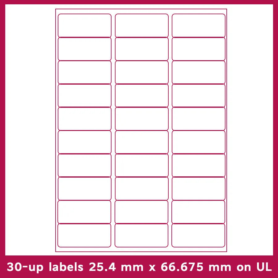 A4 FBA barcode label paper sheets showing ten different grid configurations for inventory labelling
