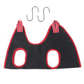 Pet grooming hammock restraint bag suspended for cat or dog nail clipping and bathing