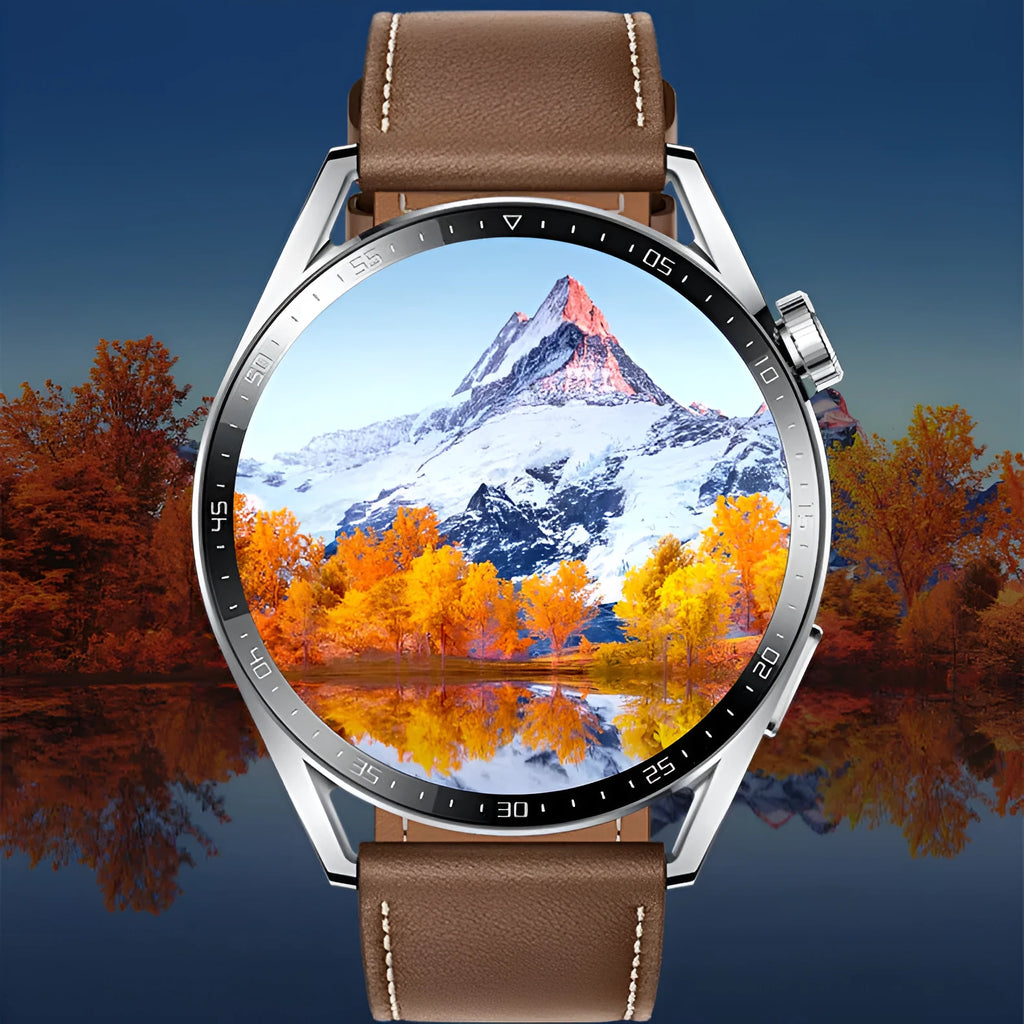 GS3 Max Smart Watch in black or silver with 1.35-inch IPS screen and silicone strap