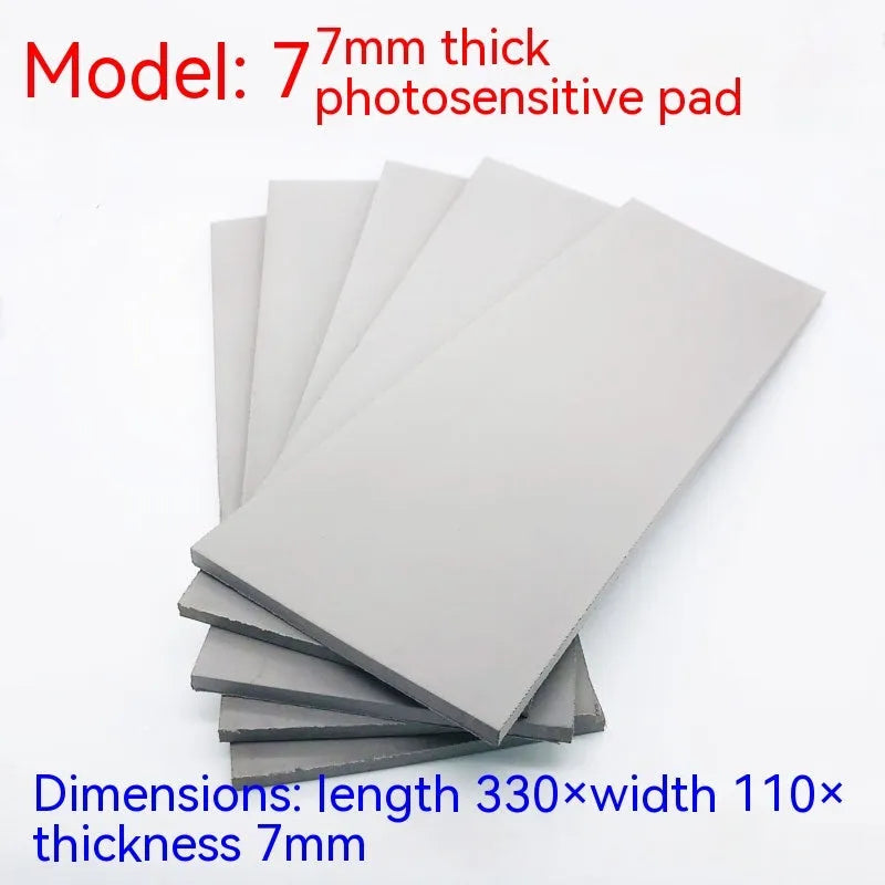 Black and grey light-sensitive seal printing mat for calligraphy measuring 330x110mm