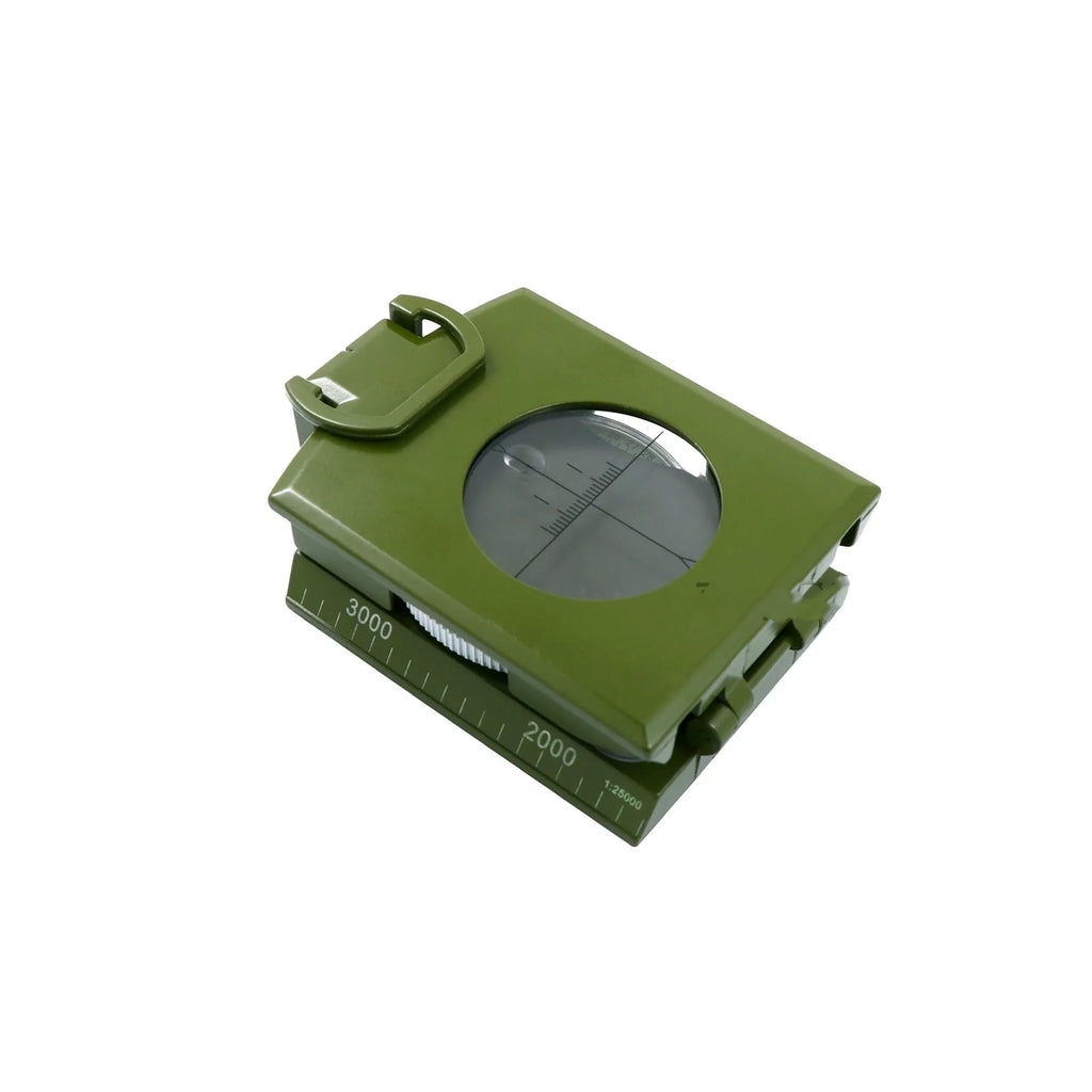 K4074 professional metal multifunctional compass with hanging ring on a black background.