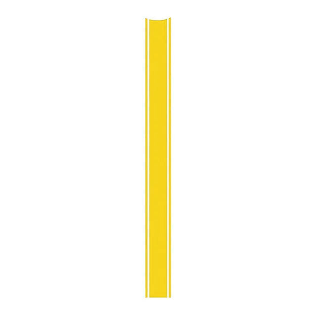 Motorcycle gas tank sticker with pinstripes measuring 50 by 4.5 cm in black, red, silver, yellow