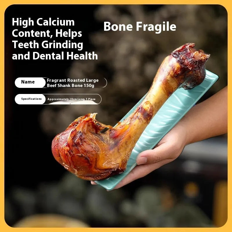 Large puppy molar rod dental chew with roasted ox bone flavour for teeth cleaning and training rewards