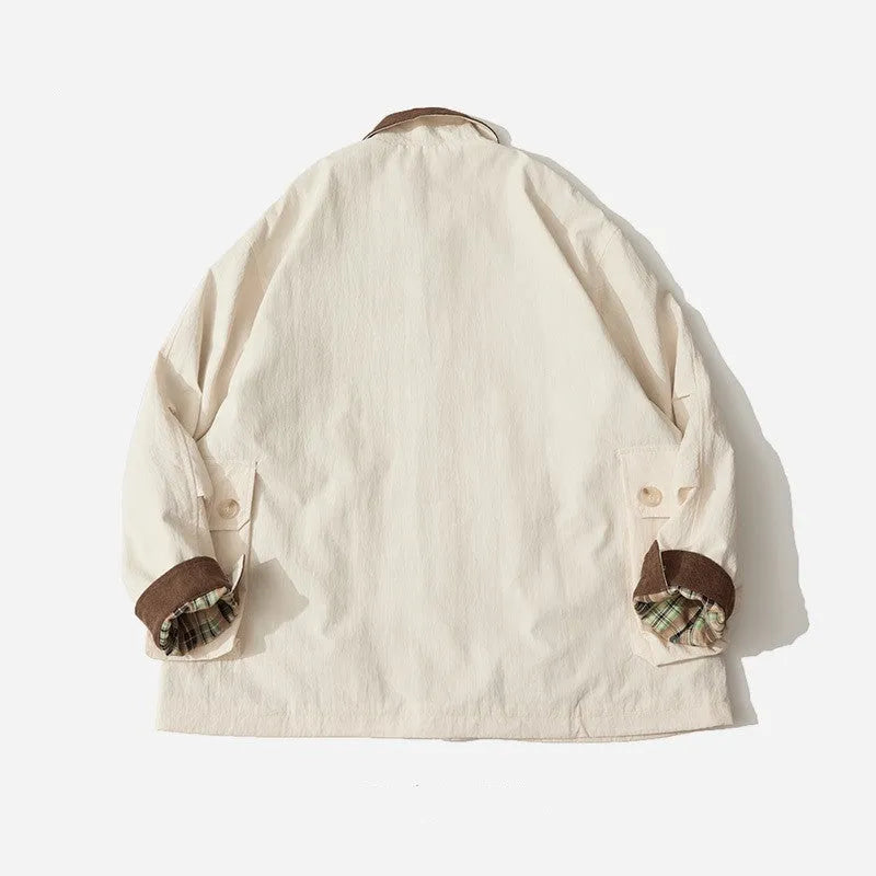 Men's and women's contrast colour casual jacket in polyester with side seam pockets