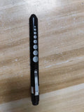 Ultra-thin aluminium alloy LED pen light for pupil observation and dental use, with pen holder, in choice of colours
