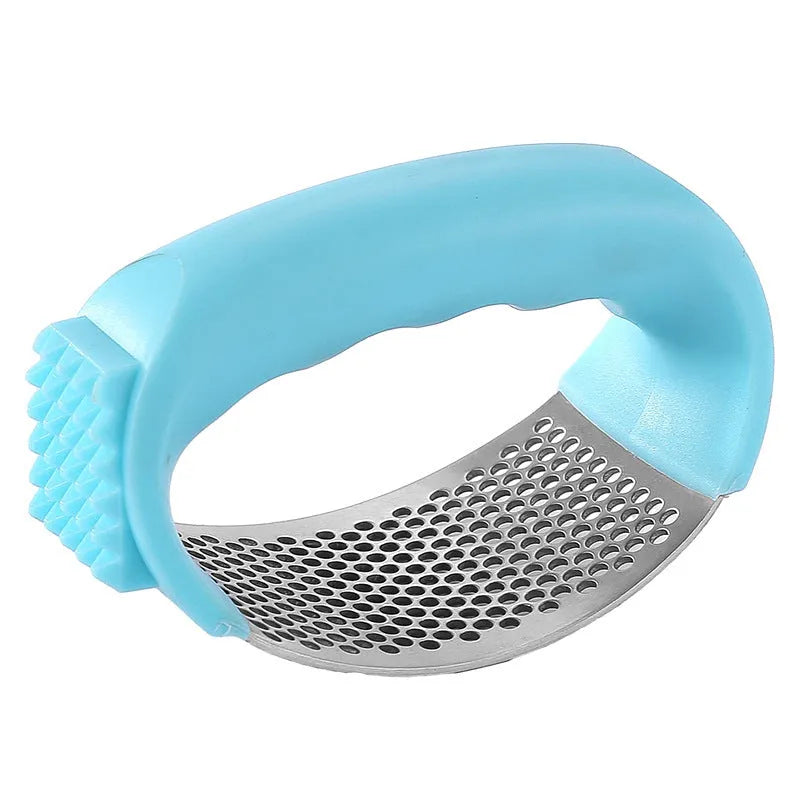 304 stainless steel garlic press with PP handle in green colour