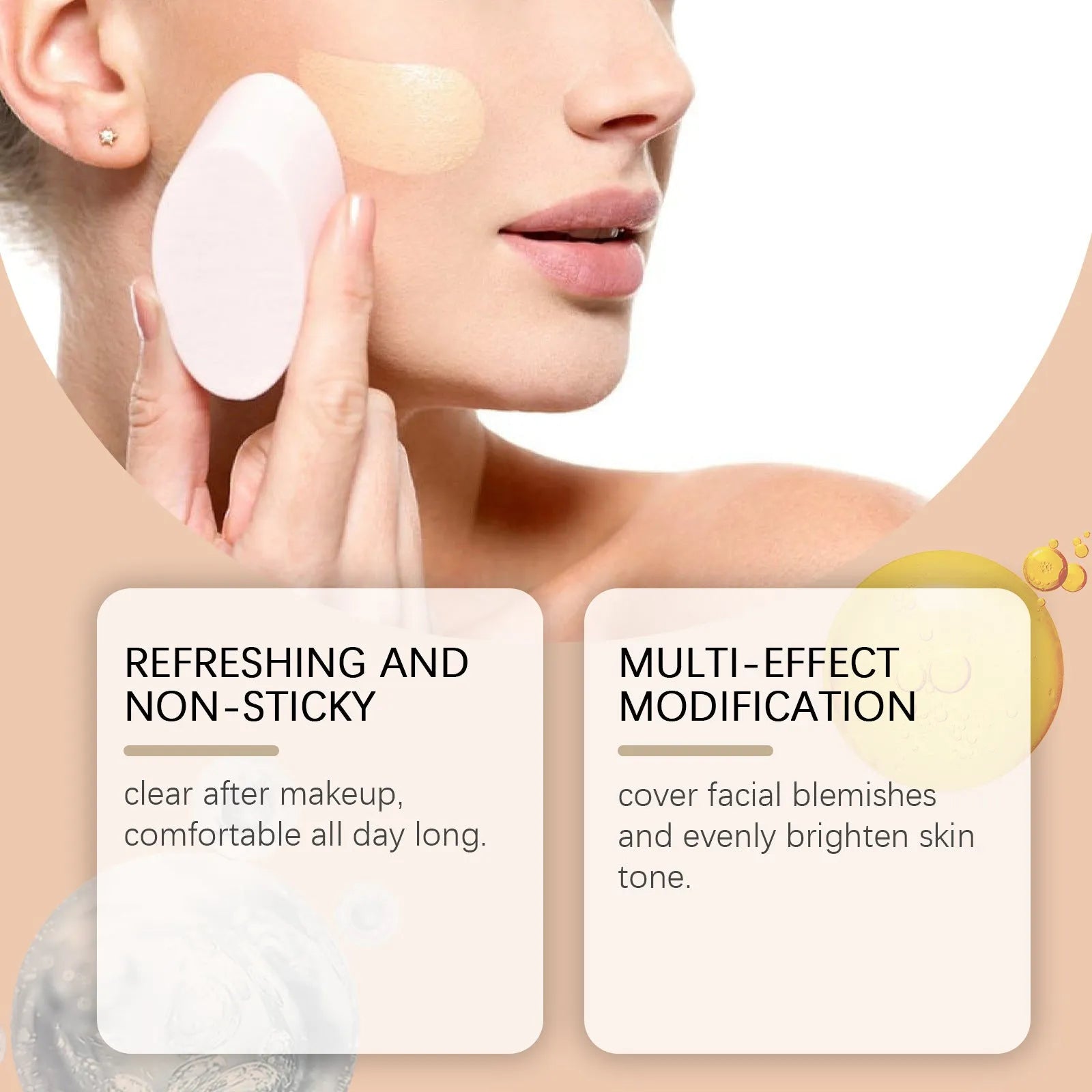 3.5ml liquid foundation concealer tube for medium skin coverage with moisturising formula