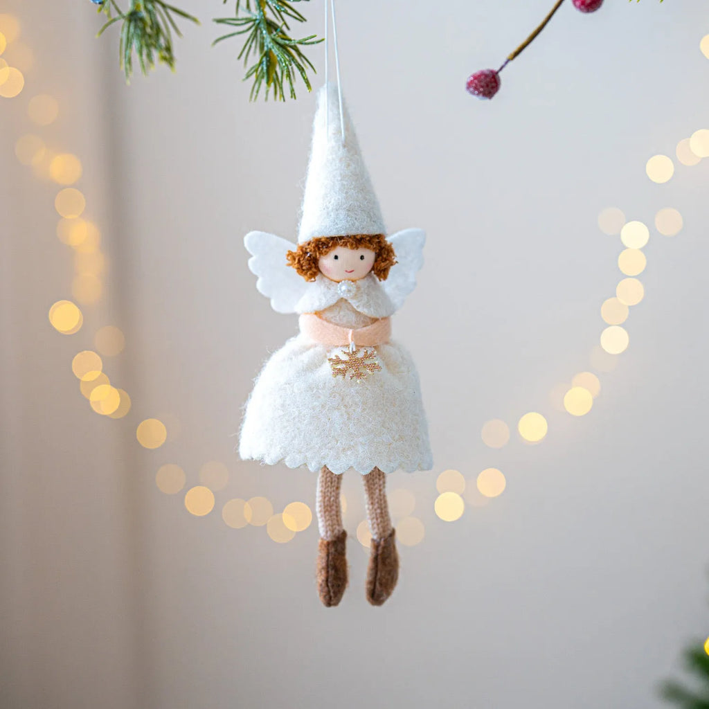 Christmas girl angel skirt felt pendant ornament in modern simplicity style