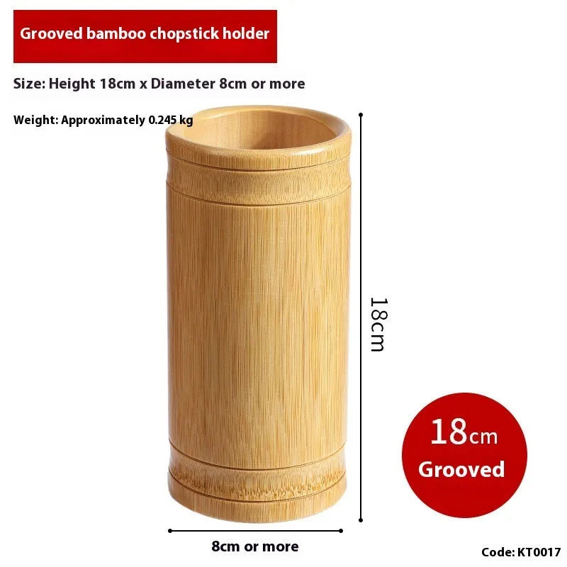 Bamboo chopsticks holder with creative styling for kitchen utensil organisation