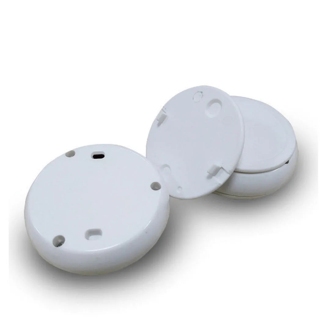 White round wireless remote controller with ABS housing and overload protection for home or office use