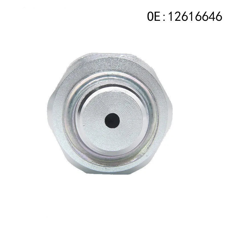 Silver metal fuel pressure sensor for automotive applications with model numbers 12616646 12677836 D1846A