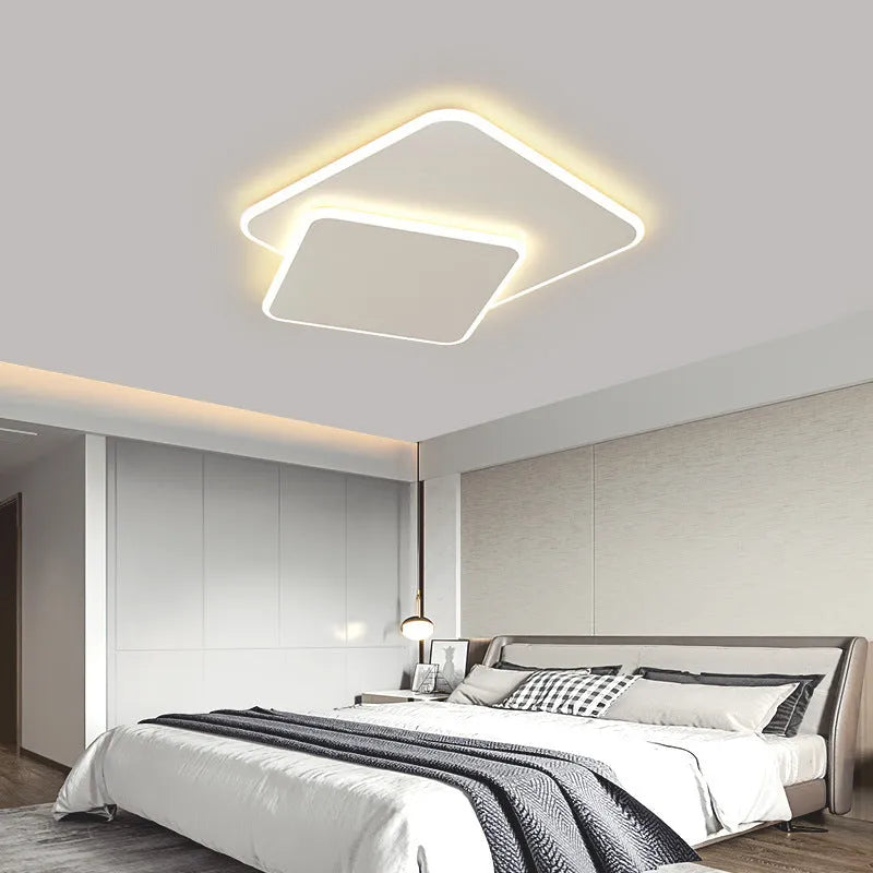 White triangle ceiling lamp in 40cm or 50cm size, 111V-240V household bedroom light