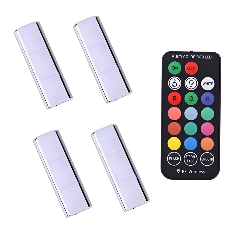 Wireless magnetic RGB car atmosphere light with colourful gradient USB powered for GM vehicles footwell