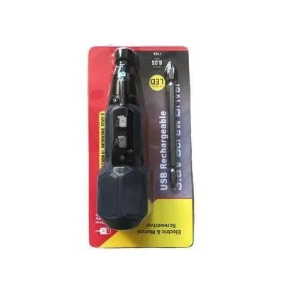 Alloy steel straight handle electric screwdriver with 36V lithium battery in black or blue colour