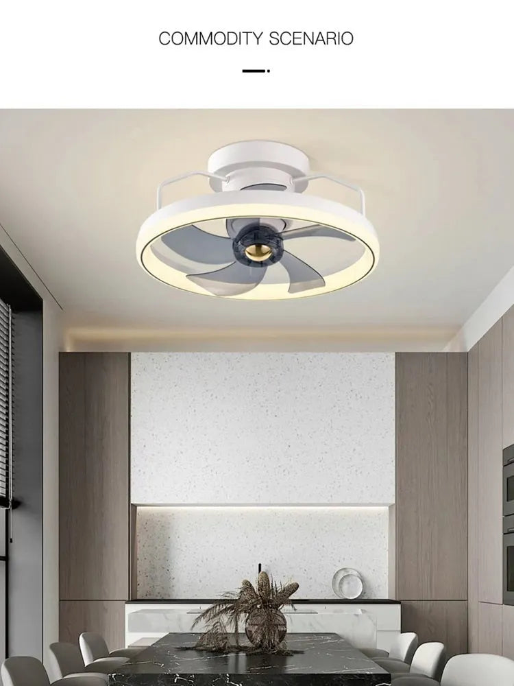 500mm diameter ceiling fan lamp with integrated light fitting in modern simple style