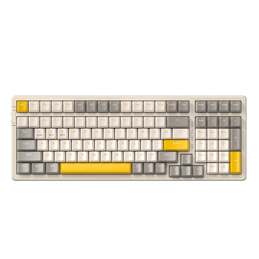 Free Wolf K96 Bluetooth dual-mode mechanical keyboard with red switches in compact 39cm design