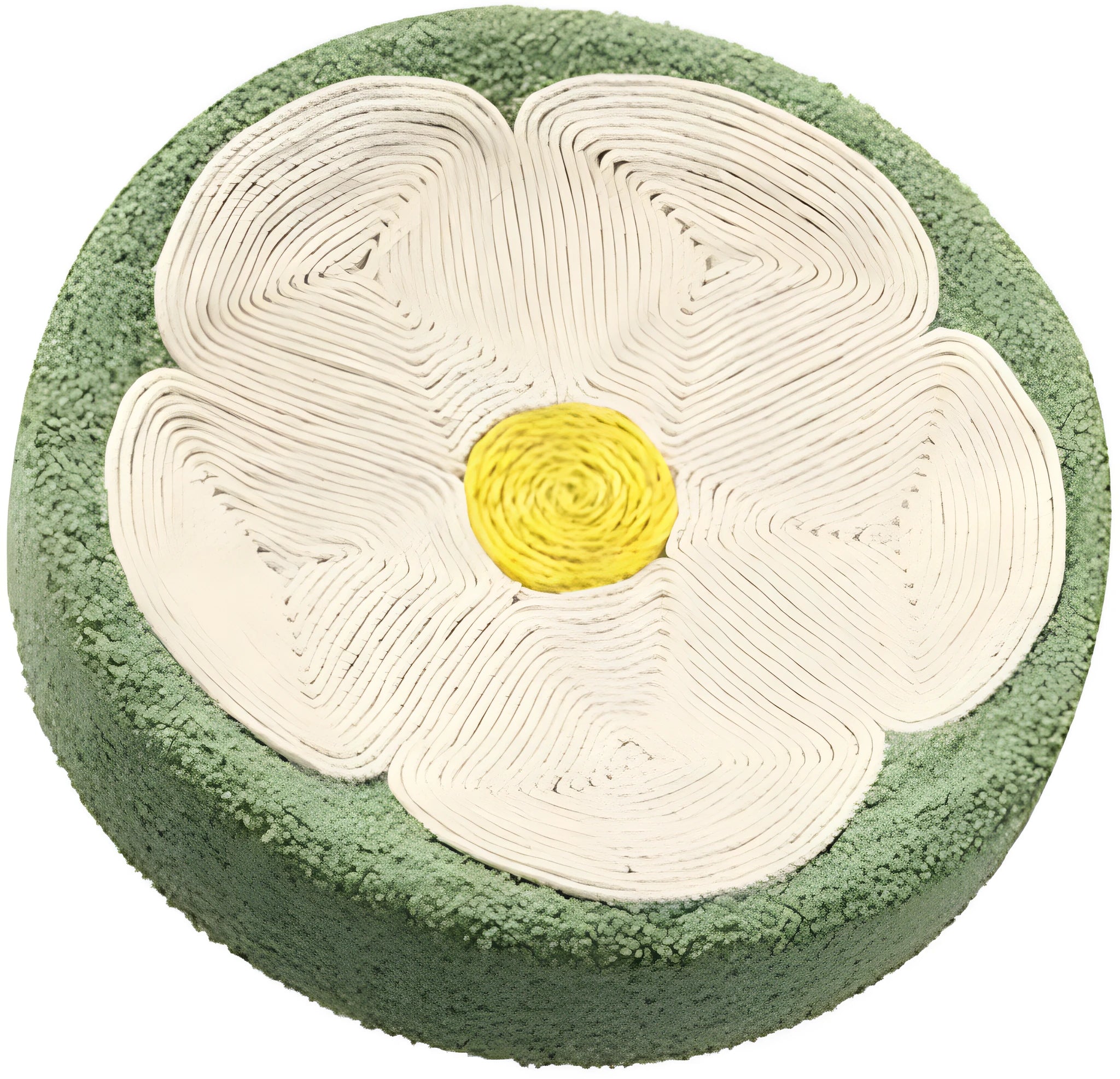 Green sisal cat scratcher bowl lounge bed with round deep design for scratching and sleeping