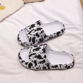 Women's leopard print slippers with thick EVA sole in Korean style fashion for indoor outdoor summer wear